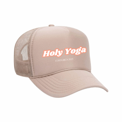 Khaki Trucker Hat w/ Retro Costa Rica Logo