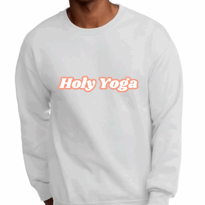 White Crewneck Sweatshirt w/ Retro Logo